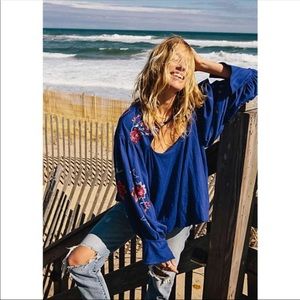 FREE PEOPLE NWT. Embroidered Lita top